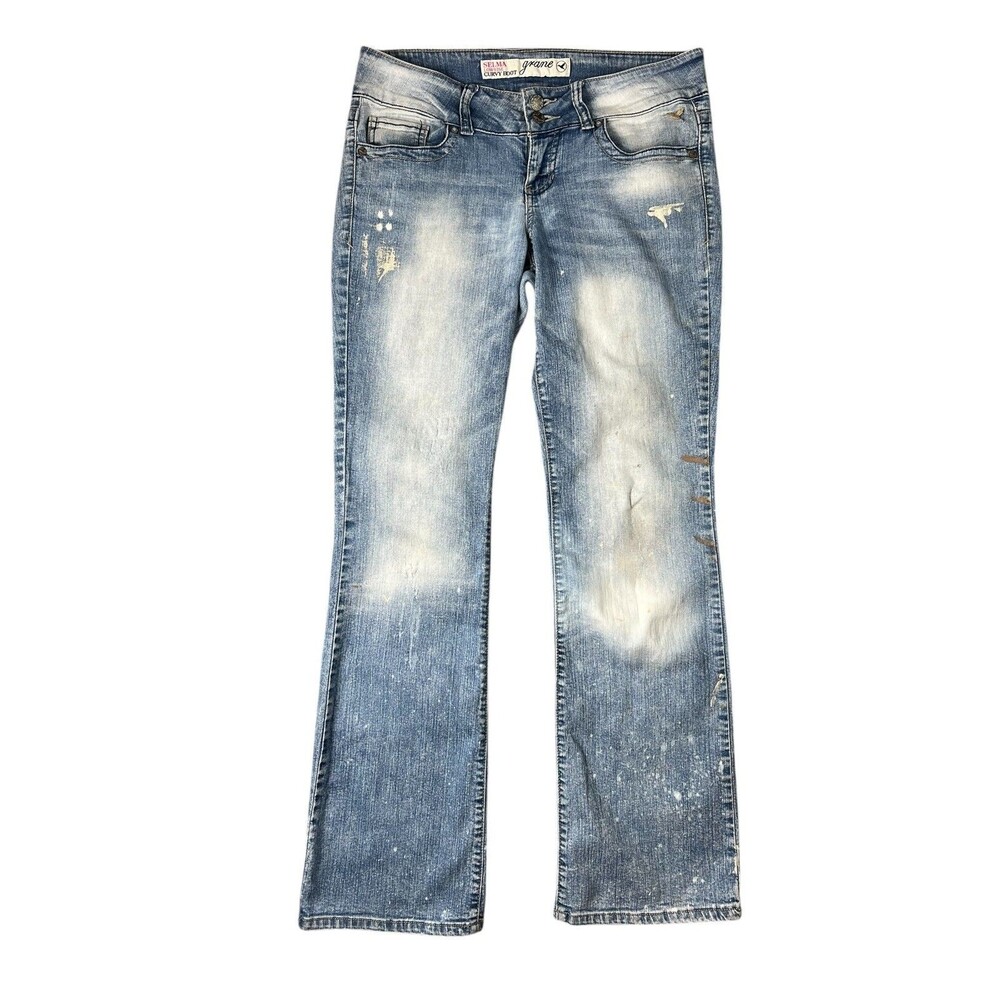Vintage Y2K Thrashed Grane Selma Lowrise Curvy Boot Jeans  Size 9  Grunge